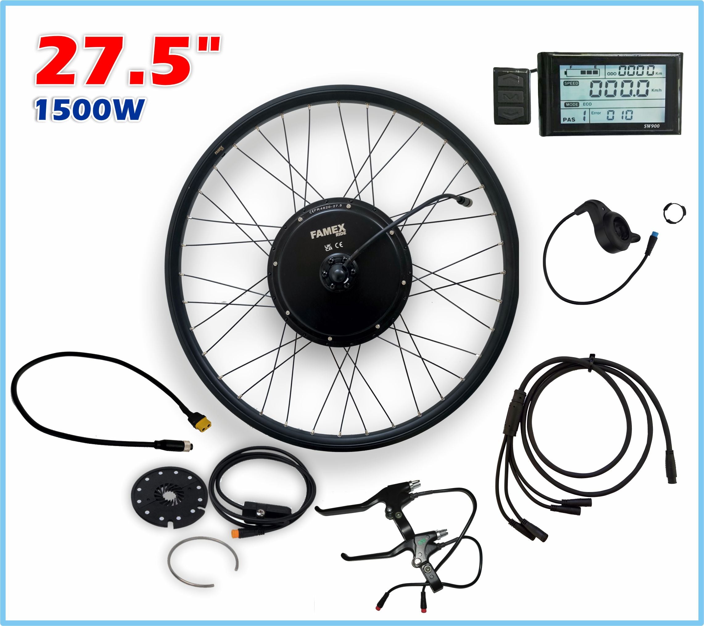 FAMEX Ride® Waterproof 48V 1500W OFF-ROAD Integrated Rear Electric Bike Conversion kit