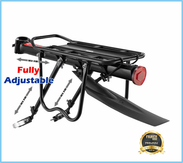 Famex Ride Bike Pannier Rack Rear Bike Rack Mountain Bike Rack Bicycle Rear Rack Carrier with Reflector Adjustable And Quick Release System Seat post
