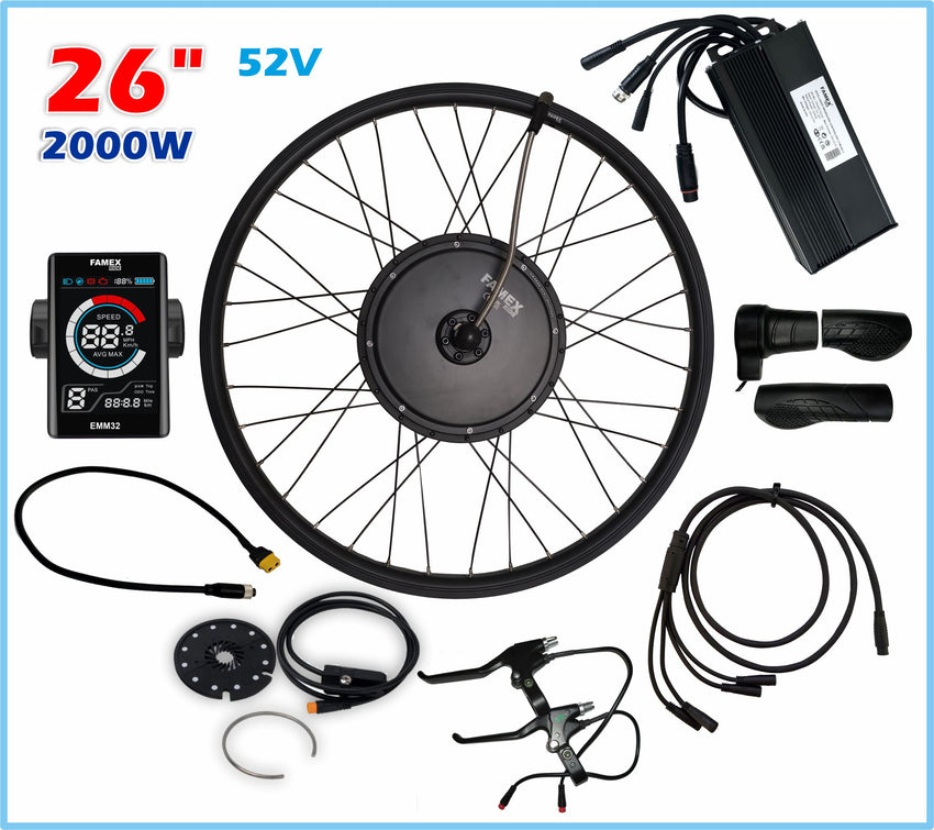 FAMEX Ride® Waterproof OFF-ROAD External Controller 2000W Rear E-Bike Conversion Kit