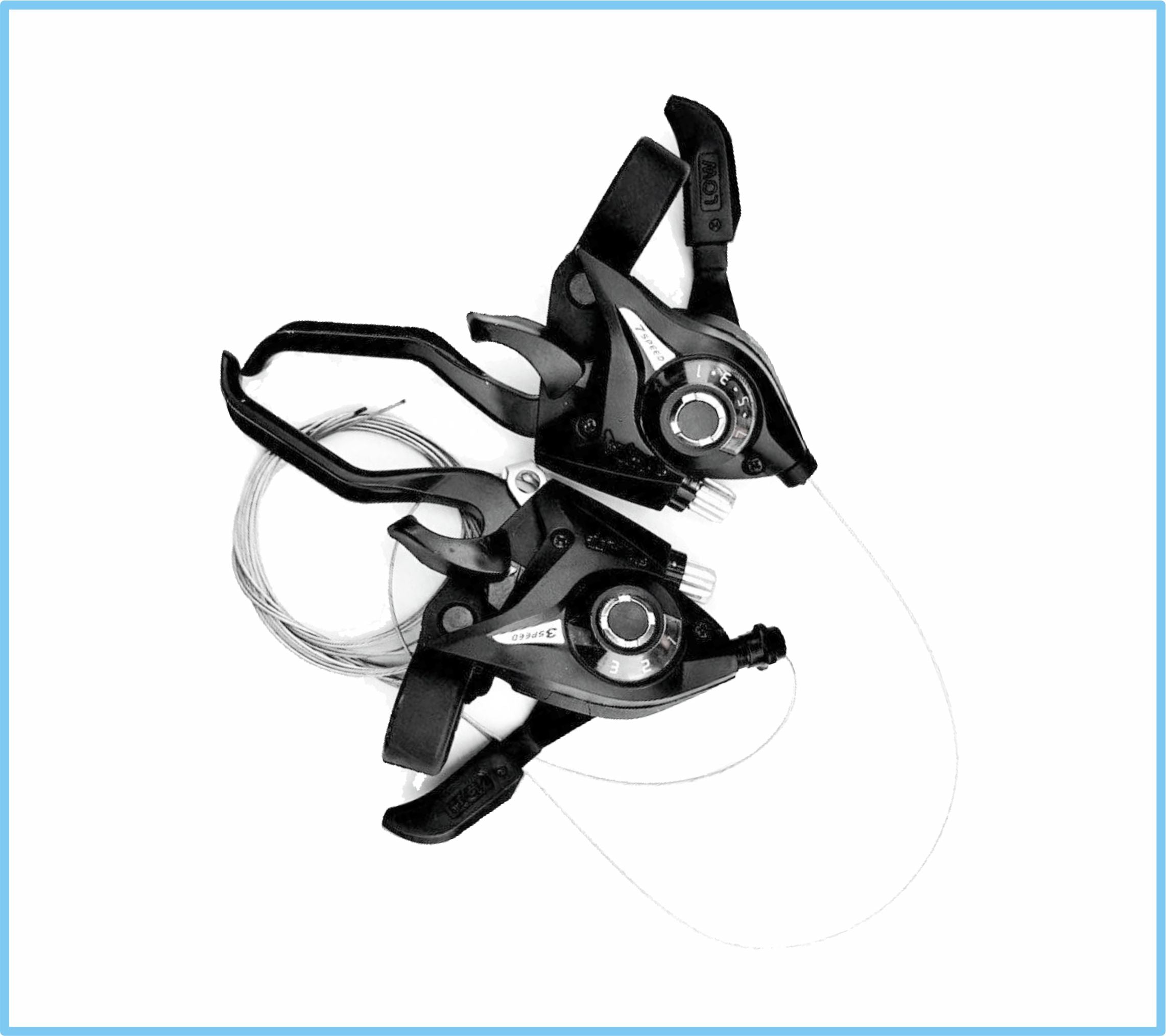 GEAR Shifter/Brake Lever 3X7 & 3X8 Combi Brake Speed Set Black