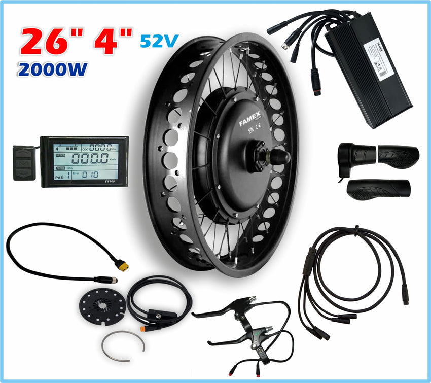 FAMEX Ride® Waterproof 48V 2000W OFF-ROAD FAT RIM Rear Electric Bike Conversion kit