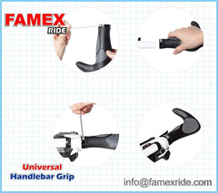 FAMEX RIDE Ergonomic Ergo Bar End Handlebar Grip Bike Soft Cycle Comfort Support