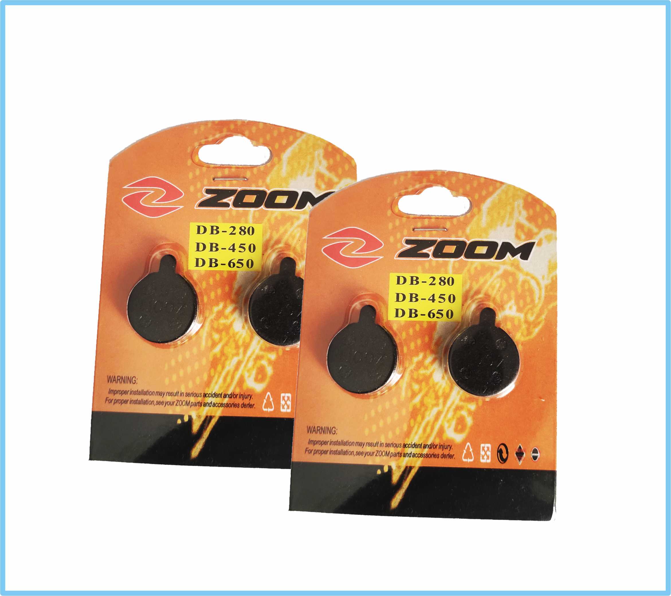 FAMEX RIDE ZOOM 2 Pairs Bicycle Bike Disc Brake Pads For Hydraulic and Mechanical Brakes