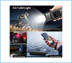 Cordless Digital Car Tyre Inflator USB Rechargeable Tire Air Compressor Pump