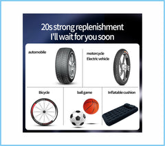 Cordless Digital Car Tyre Inflator USB Rechargeable Tire Air Compressor Pump