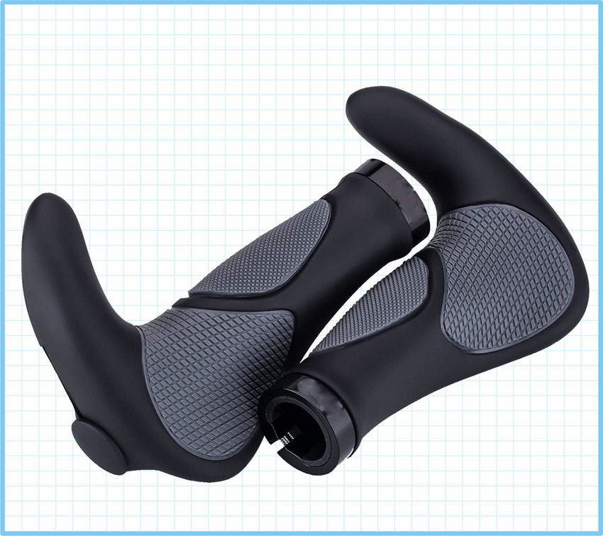 FAMEX RIDE Ergonomic Ergo Bar End Handlebar Grip Bike Soft Cycle Comfort Support
