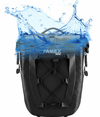 FAMEX RIDE Bike Pannier Bag 25L-32L 100% Waterproof Rear Rack Bike Bag Bicycle Bag for Rear Carrier Bike Handbag for Cycling Touring Travelling