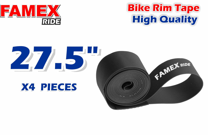 FAMEX RIDE 4Pcs Premium PVC Bike Tire Rim Tape, Bicycle Inner Tube Protection Pad, Mountain Bike Tire Liner