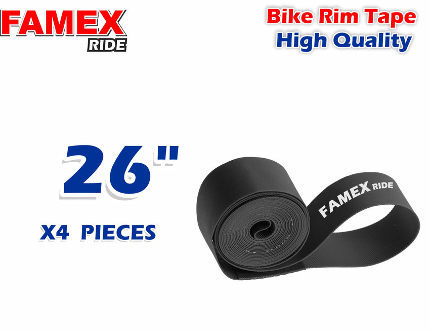 FAMEX RIDE 4Pcs Premium PVC Bike Tire Rim Tape, Bicycle Inner Tube Protection Pad, Mountain Bike Tire Liner