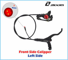 FAMEX RIDE Zoom Hydraulic Disc Brakes Mountain Bike Sets MTB Front & Rear Set with Floating Disc Rotor 160mm & Colour Bolts (Black)