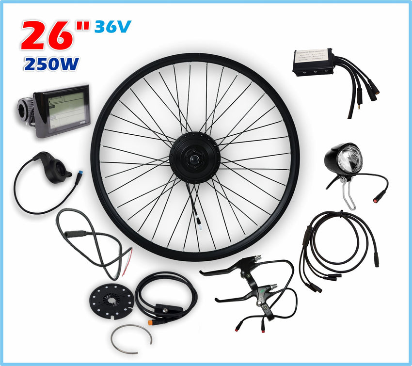 FAMEX RIDE Waterproof Professional 36V 250W  GEARED External Controller Rear Electric Bike Conversion Kit