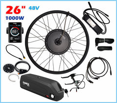 FAMEX Ride® Waterproof 48V 27.5" Electric Bicycle Conversion Kit E Bike Rear 1000W 48V+ BATTERY
