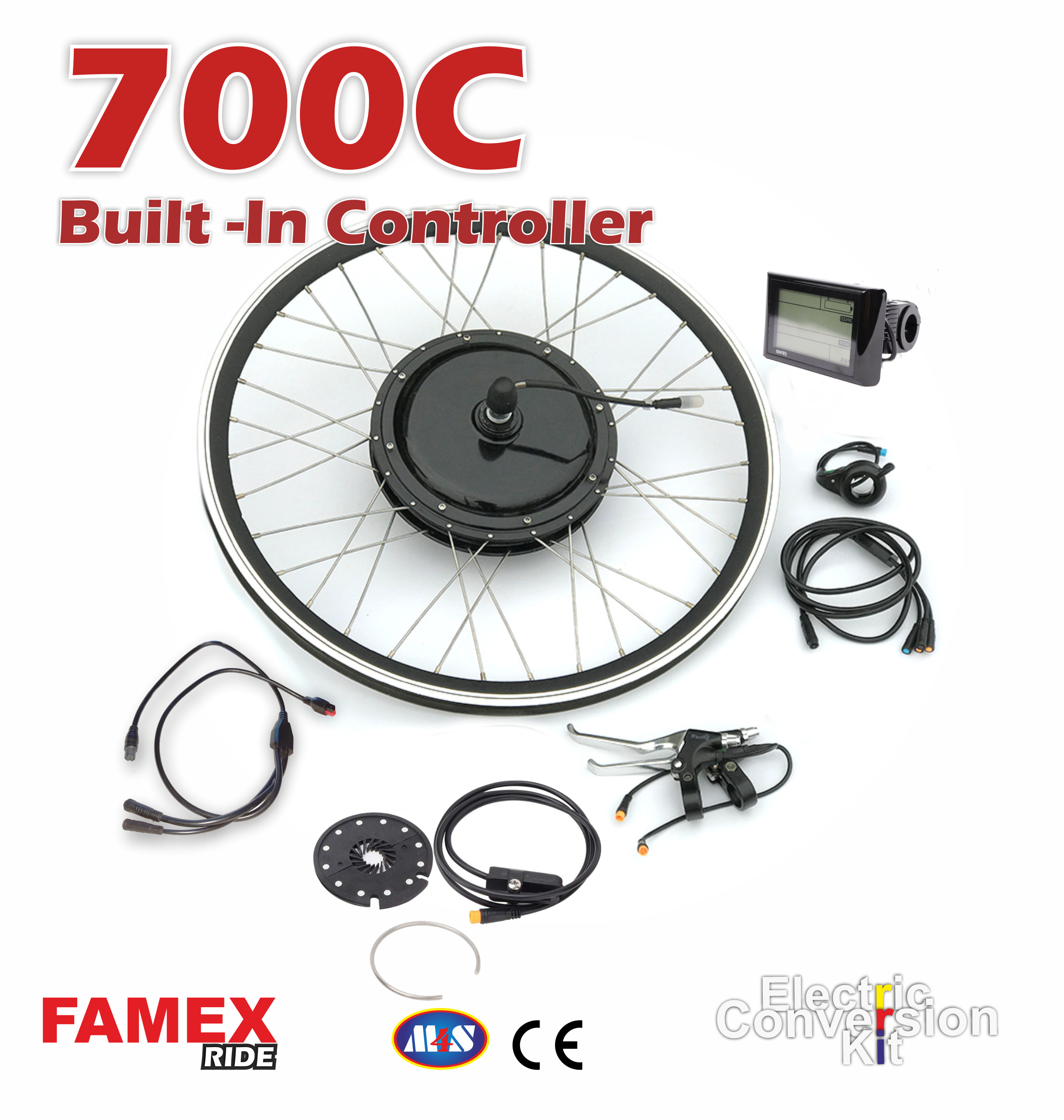 FAMEX Ride® Waterproof 48V 800W-1000W OFF-ROAD Integrated Rear Electric Bike Conversion kit