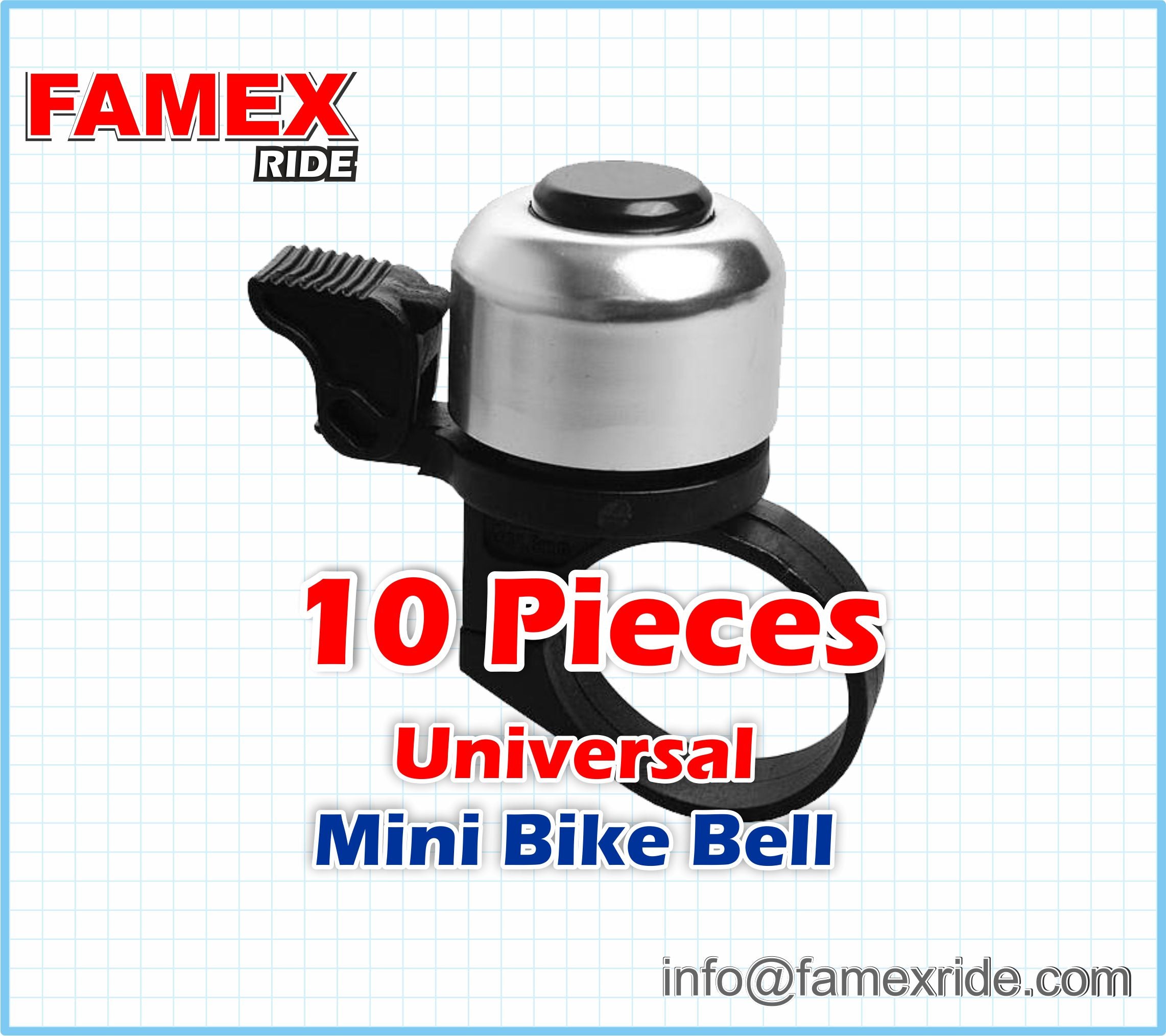 FAMEX RIDE Mini Bike Bell Ring Loud Handlebar Alarm Road Mountain Bicycle Bell