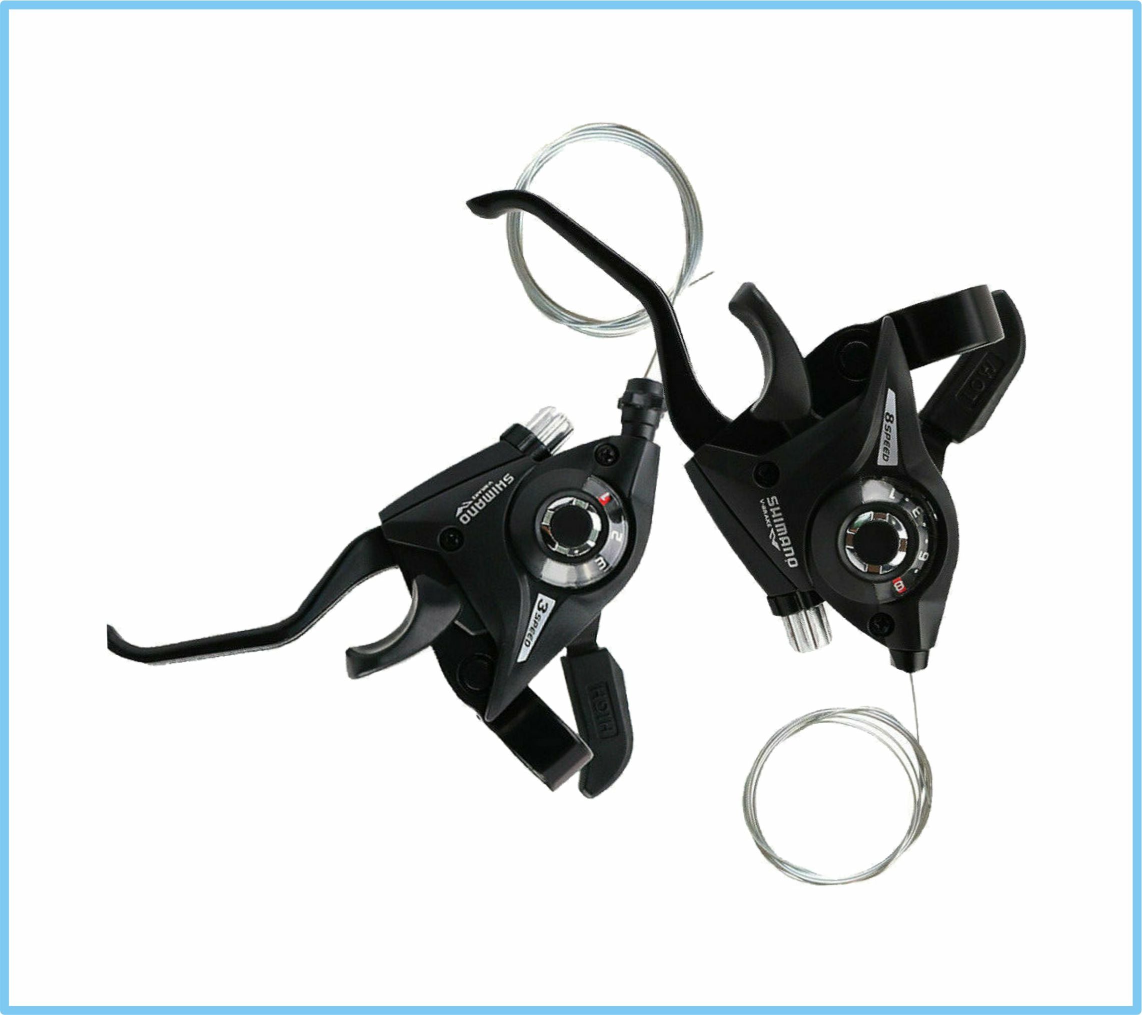 GEAR Shifter/Brake Lever 3X7 & 3X8 Combi Brake Speed Set Black