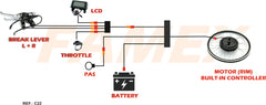 FAMEX Ride® Waterproof 48V 250W Integrated Rear Electric Bike Conversion kit