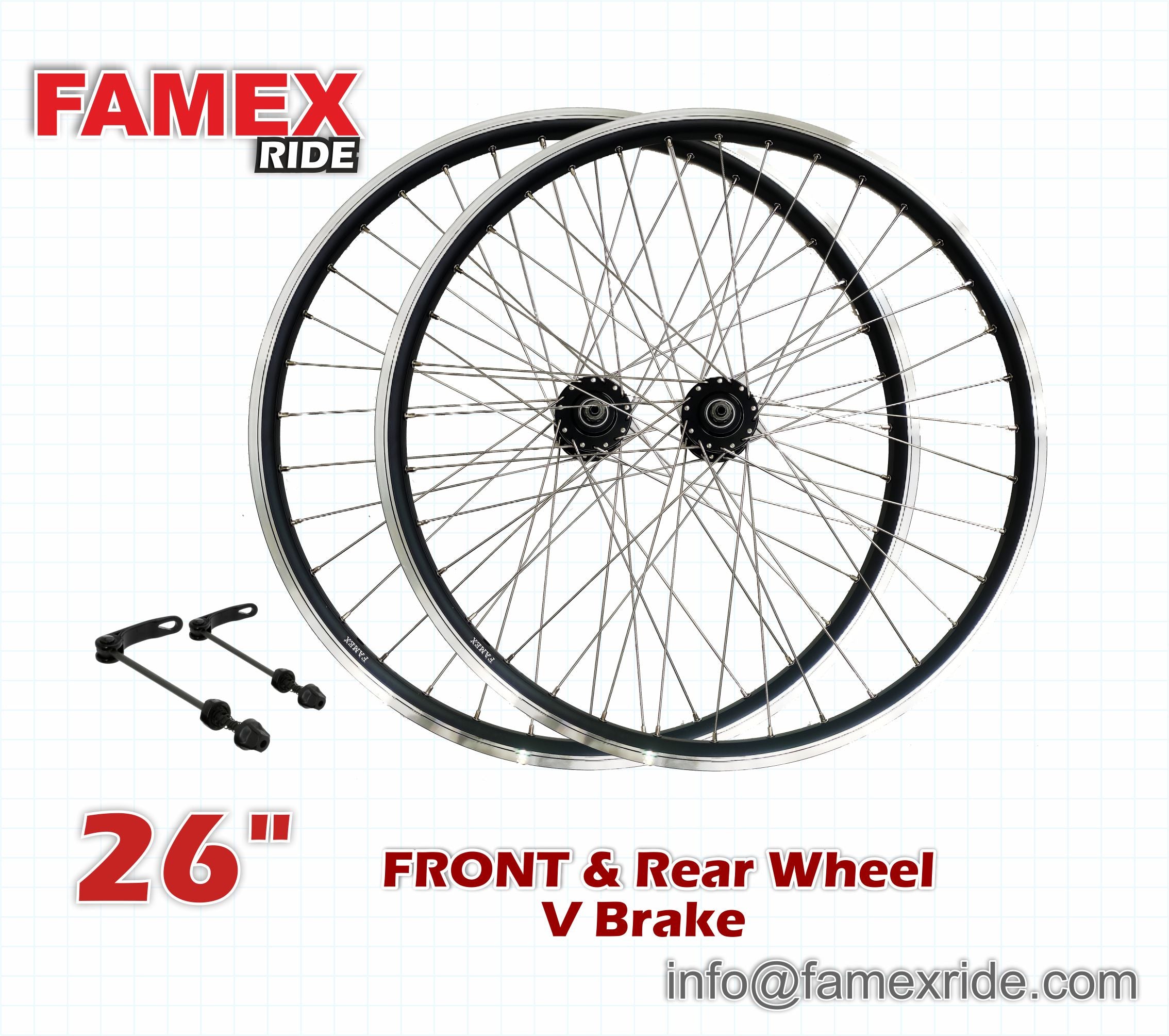 FAMEX RIDE - FRONT Wheel - V Brake