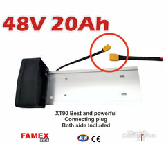 FAMEX RIDE® 48V20Ah E-bike Li-ion Rear Battery & Rack USB